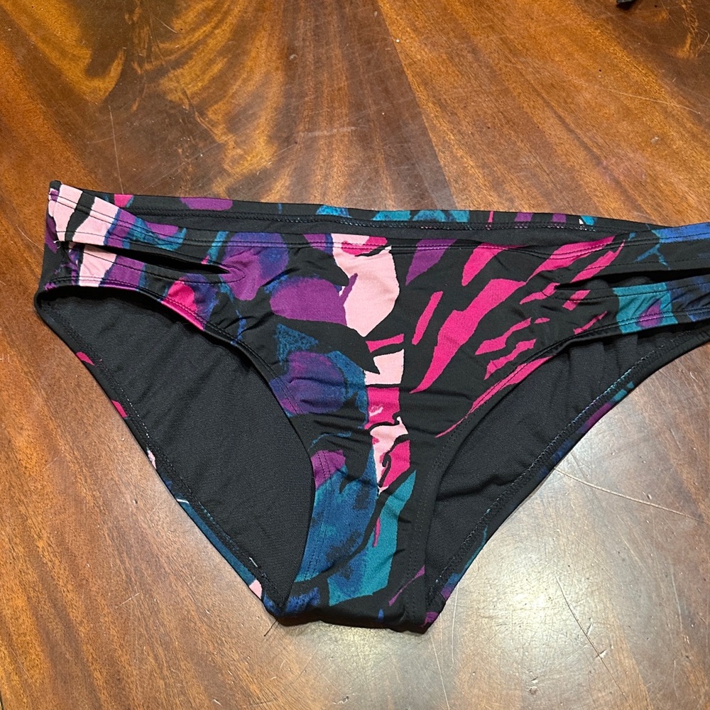 All in Motion Black and Pink Bikini Bottom